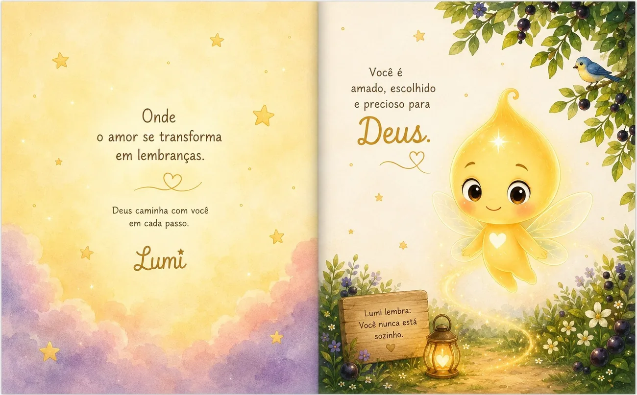 Página de prévia 1 do livro infantil Nino e Lumi